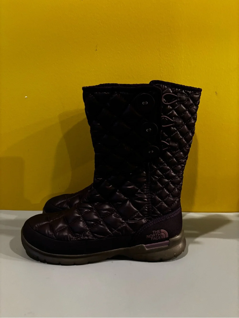 The North Face Quilted Mid-Calf Winter Boots in Dark Brown(HH)